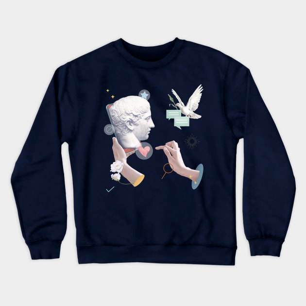 Online dating Concept Crewneck Sweatshirt by Mako Design 